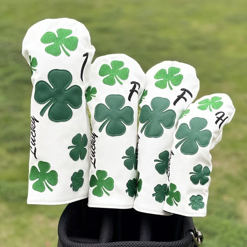 Golf Equipment Rack - 세련된 클로버 골프 클럽 헤드커버 -