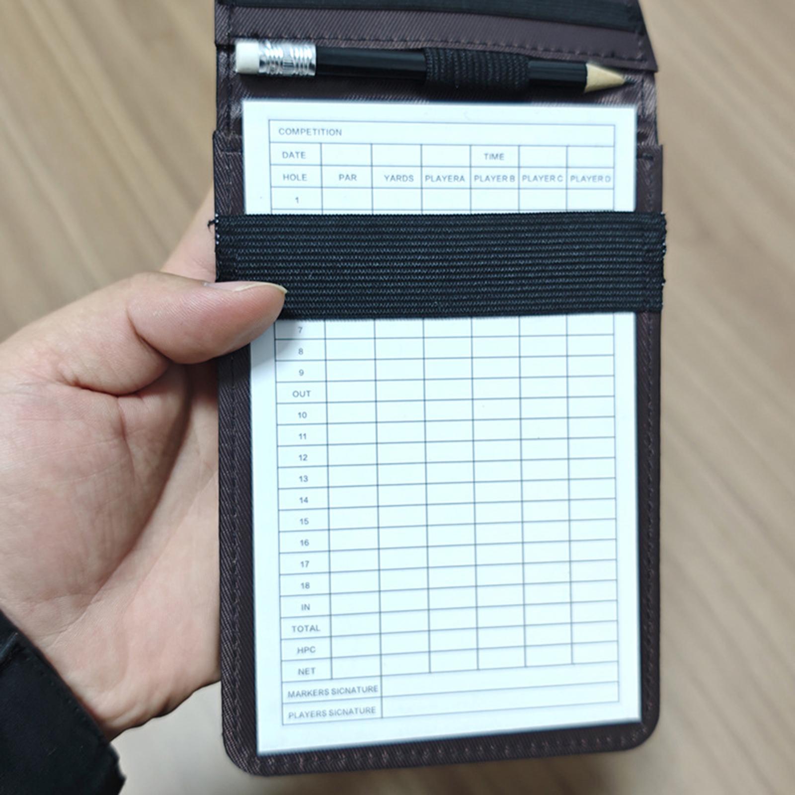 PU 가죽 골프 스코어북 재사용 가능한 점수 계산기 야 - Golf Scorecard Holder 리뷰 및 가격