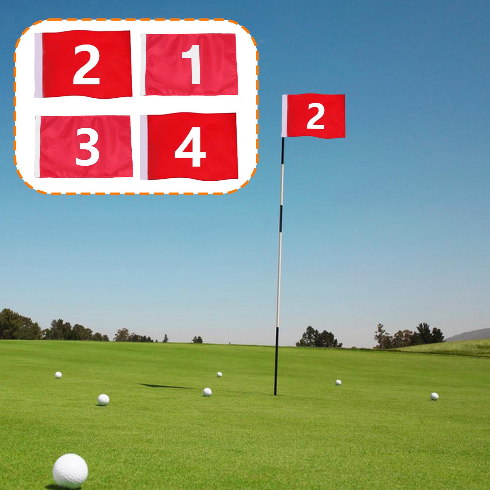 내구성 있는 패브릭 골프 깃발 대형 번호가 있는 빨간색 - Practice Equipment For Golf 리뷰 및 가격