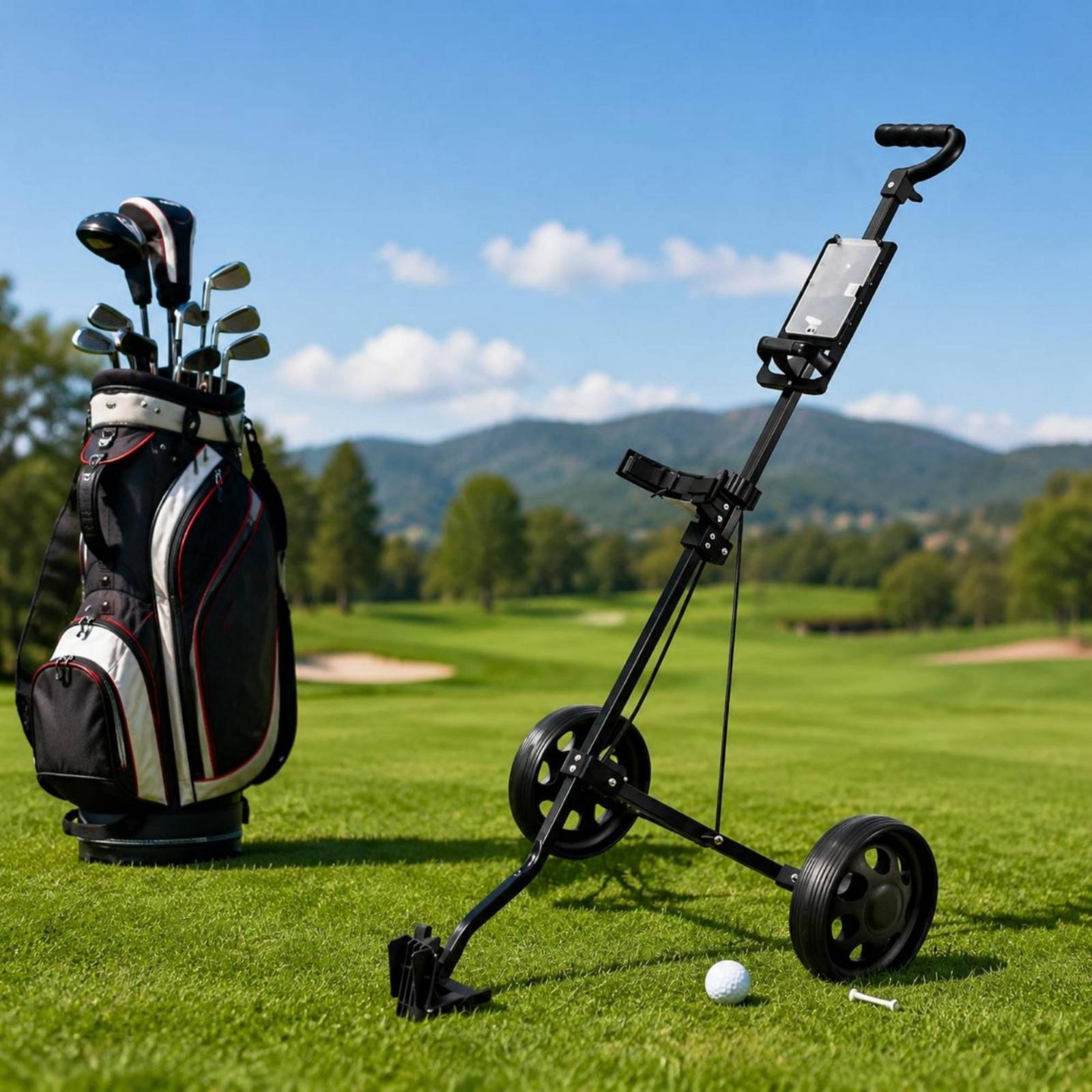 접이식 2륜 골프 장비 카트, 경량 푸시 트롤리, 연습 - Practice Equipment For Golf 리뷰 및 가격