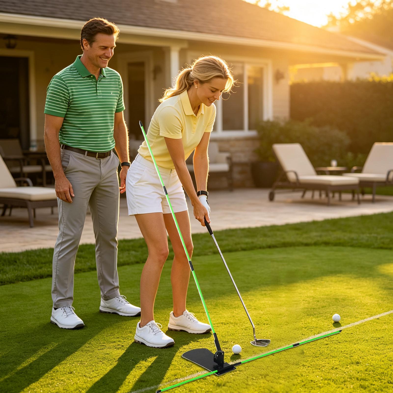 골프 정렬 스틱 퍼팅 조절 가능한 각도 연습 도구 남성 - Practice Equipment For Golf 리뷰 및 가격