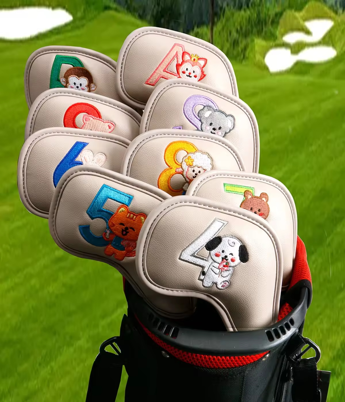 9Pcs 귀여운 만화 동물 골프 아이언 헤드 커버, P - Golf Equipment Rack 리뷰 및 가격