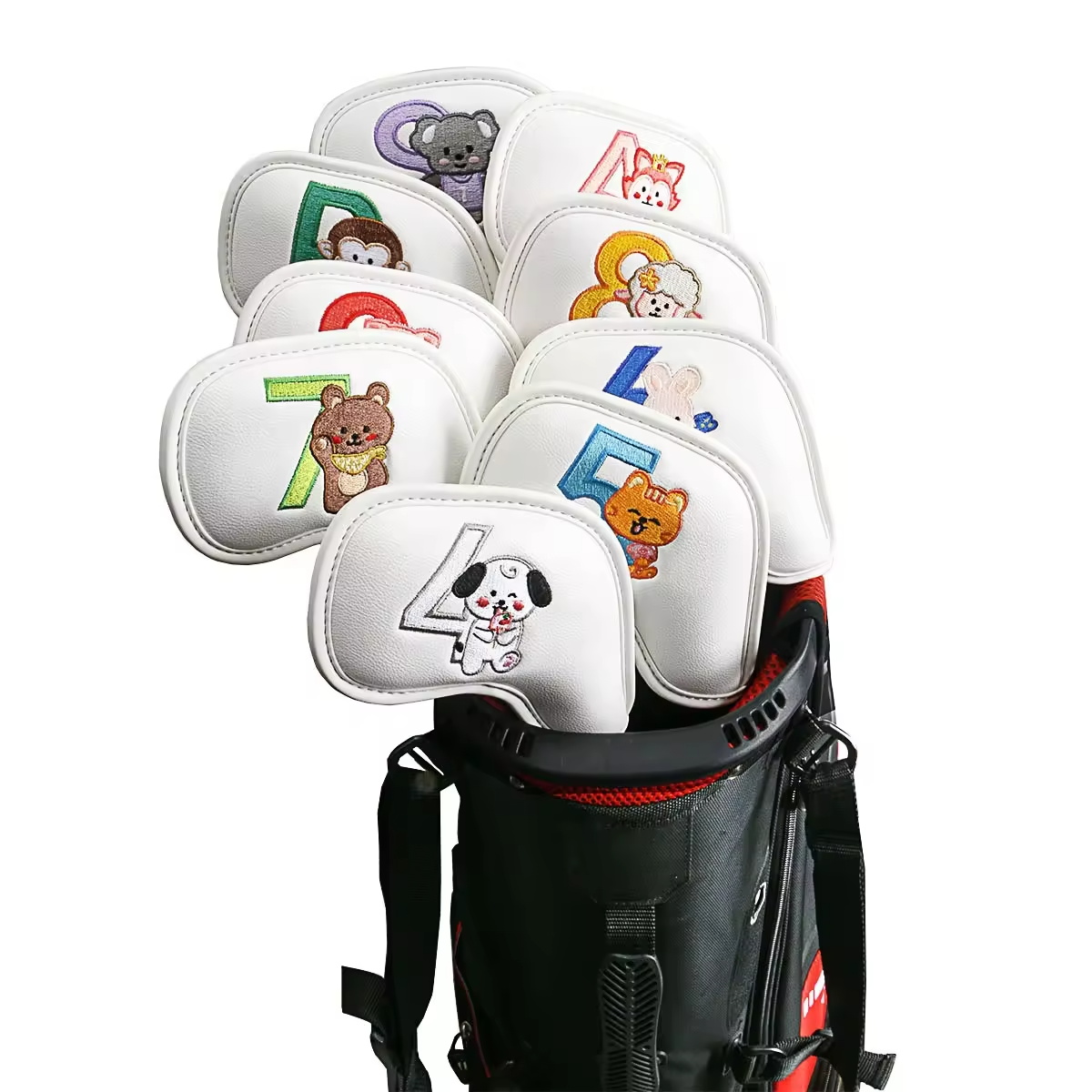 9Pcs 귀여운 만화 동물 골프 아이언 헤드 커버, P - Golf Equipment Rack 리뷰 및 가격