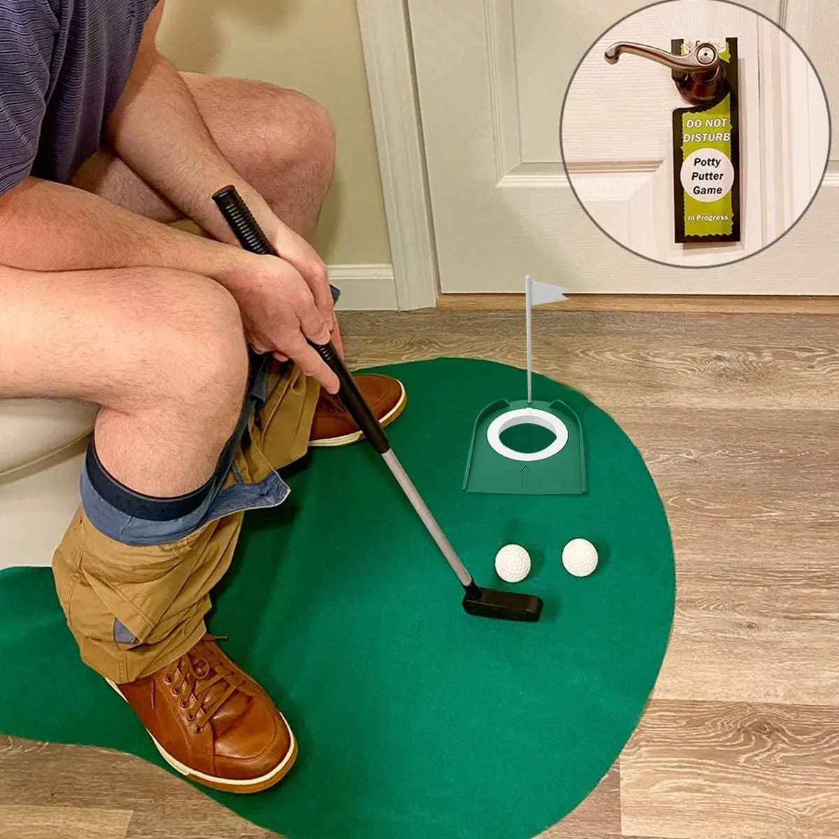 홀 플래그 퍼터가있는 실내 골프 퍼팅 트레이너 그린 연 - Practice Equipment For Golf 리뷰 및 가격